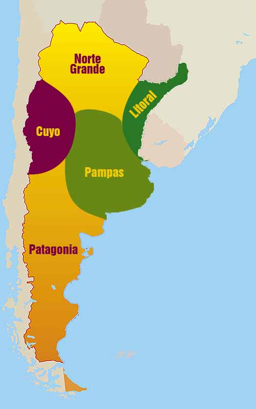 Kaart van Argentinië
